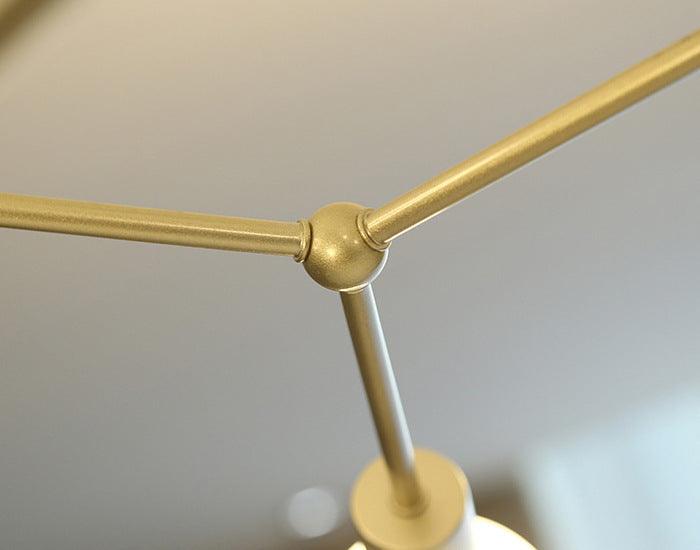 6 Light Branch Hanging Chandelier Light Modern Glass Shade Ceiling Chandelier - Rebooters