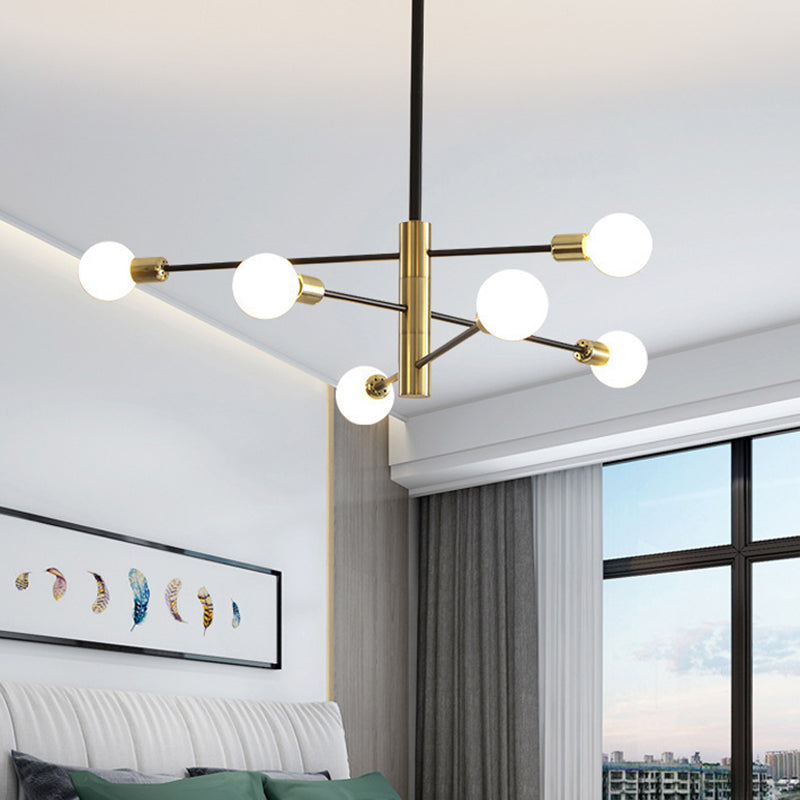Black Molecular Chandelier Lighting Modern Sphere Glass Pendant - Rebooters