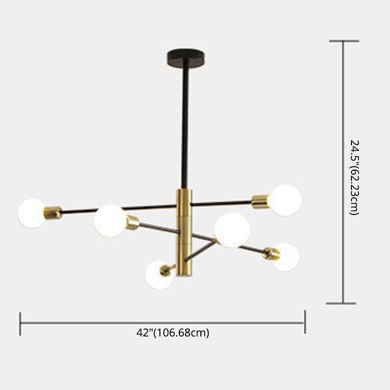 Black Molecular Chandelier Lighting Modern Sphere Glass Pendant - Rebooters