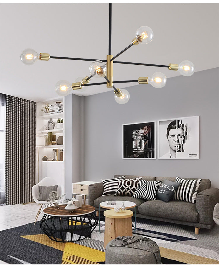 Black Molecular Chandelier Lighting Modern Sphere Glass Pendant - Rebooters
