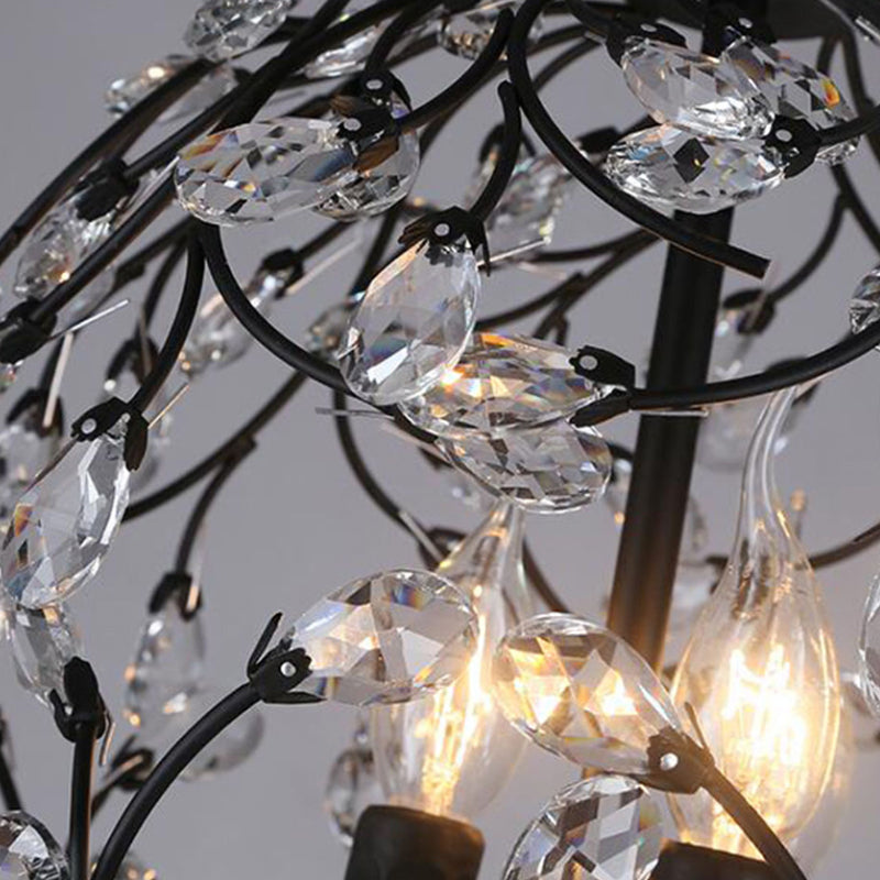 Traditional Floral Sphere Hanging Chandelier 3-Light Lamp - Rebooters