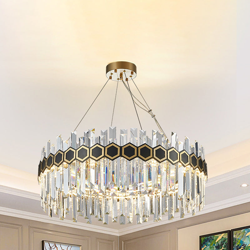 23.5"/31.5" W Tapered Icicle Crystal Pendant Chandelier - Rebooters