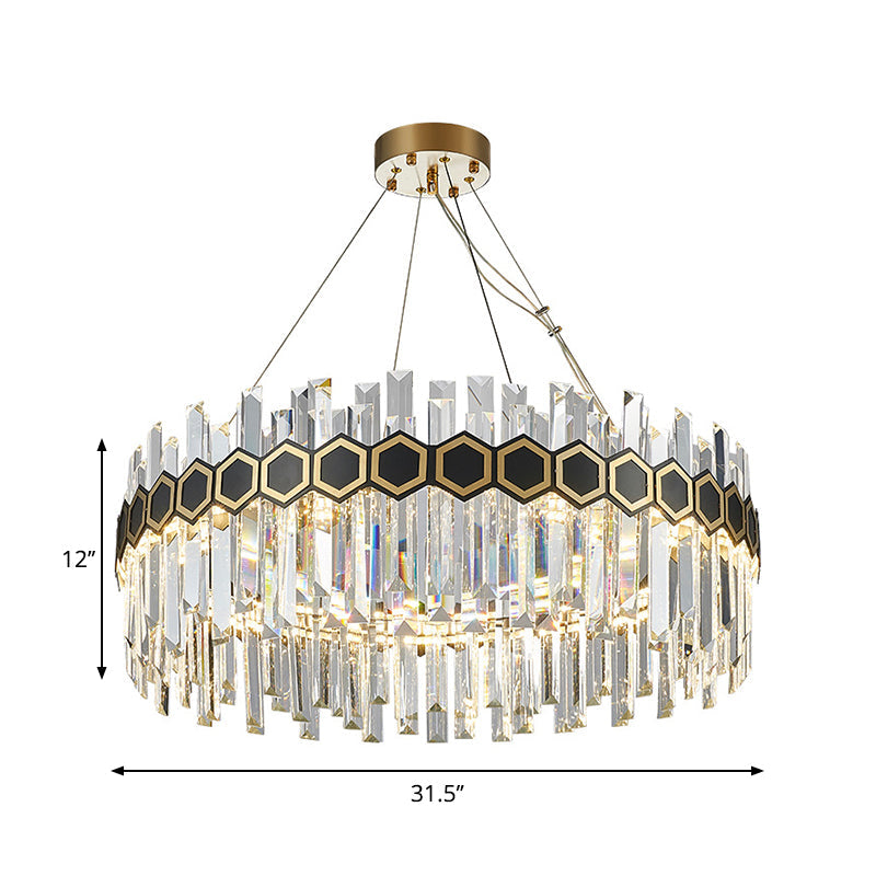 23.5"/31.5" W Tapered Icicle Crystal Pendant Chandelier - Rebooters