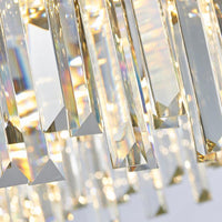 23.5"/31.5" W Tapered Icicle Crystal Pendant Chandelier - Rebooters