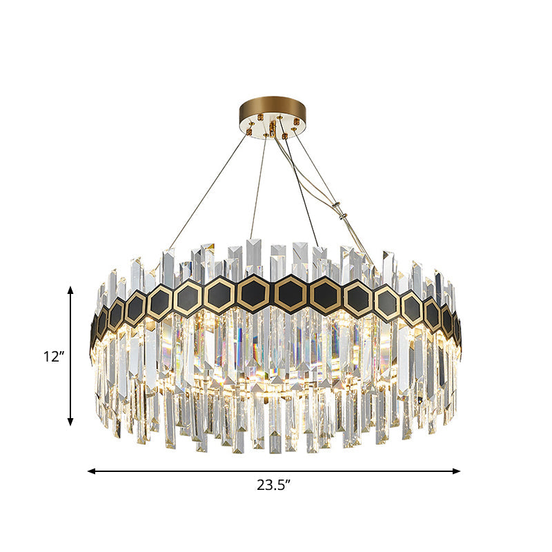 23.5"/31.5" W Tapered Icicle Crystal Pendant Chandelier - Rebooters