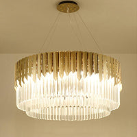 8/12-Light Living Room Chandelier Contemporary Golden Pendant Light - Rebooters