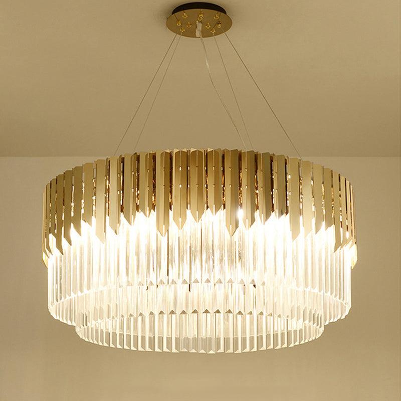 8/12-Light Living Room Chandelier Contemporary Golden Pendant Light - Rebooters