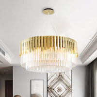 8/12-Light Living Room Chandelier Contemporary Golden Pendant Light - Rebooters