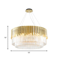 8/12-Light Living Room Chandelier Contemporary Golden Pendant Light - Rebooters