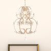 Gourd Cage Chandelier Lighting with Crystal Bead Vintage Ceiling Pendant - Rebooters