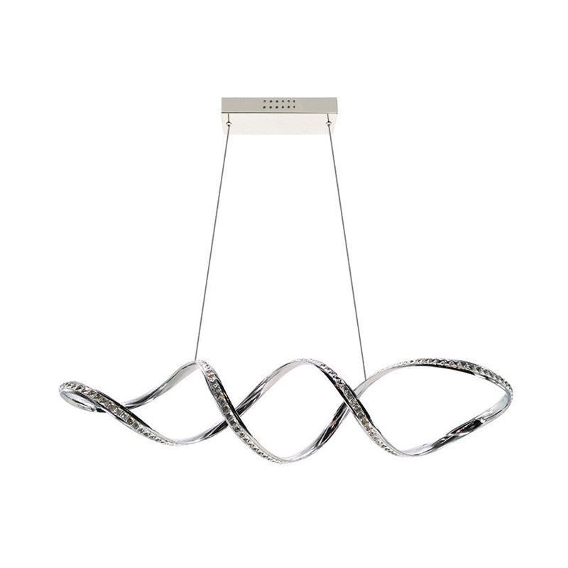 Twist Hanging Chandelier Modern Crystal LED Pendant Lighting - Rebooters