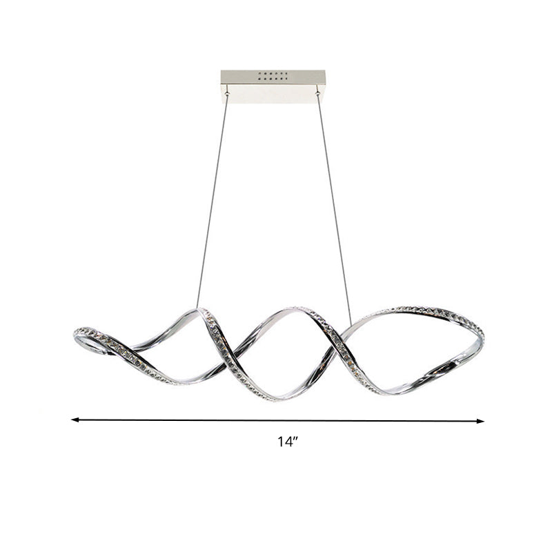 Twist Hanging Chandelier Modern Crystal LED Pendant Lighting - Rebooters