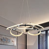 Twist Dining Room Ceiling Chandelier Crystal LED Pendant Chrome - Rebooters