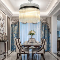 13 Heads Cylindrical Ceiling Chandelier Modernist Crystal Light - Rebooters