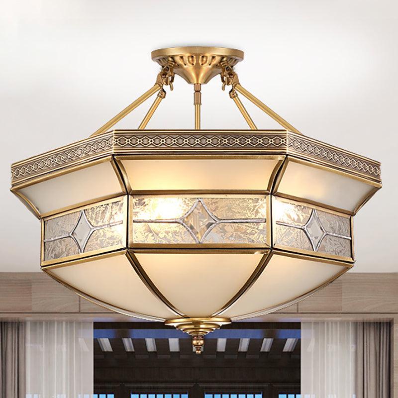 14"/18"/23.5" Wide 3/4/6 Lights Frosted Glass Ceiling Fixture - Rebooters