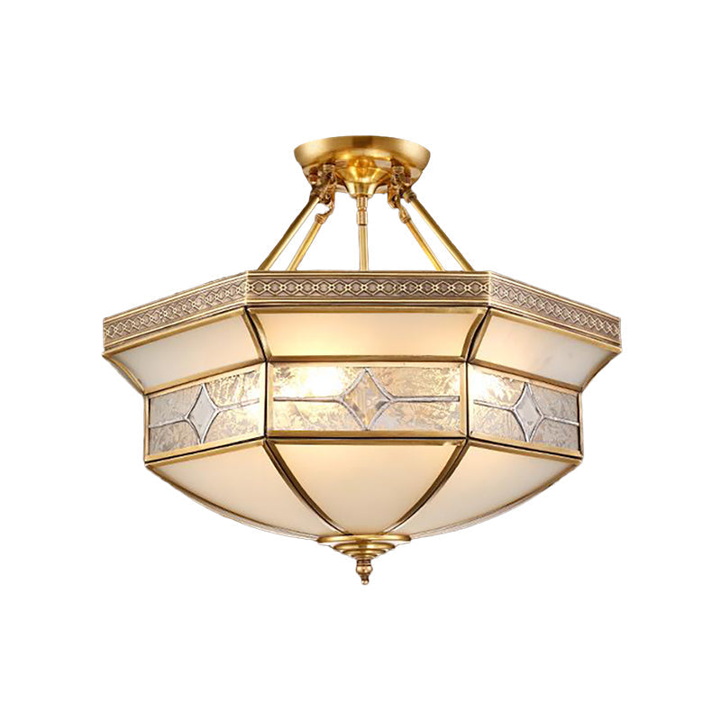 14"/18"/23.5" Wide 3/4/6 Lights Frosted Glass Ceiling Fixture - Rebooters