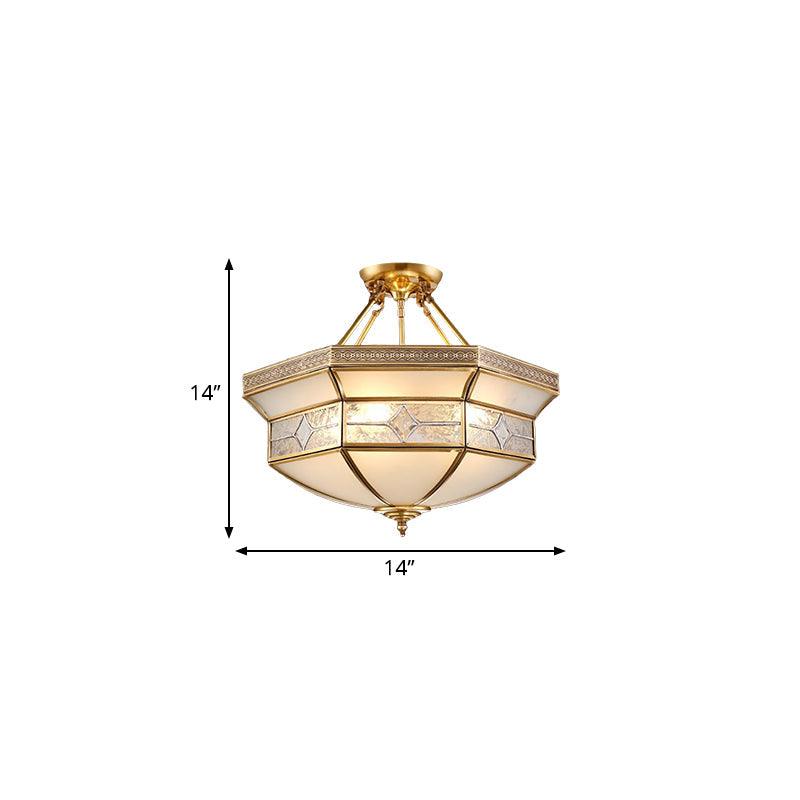 14"/18"/23.5" Wide 3/4/6 Lights Frosted Glass Ceiling Fixture - Rebooters