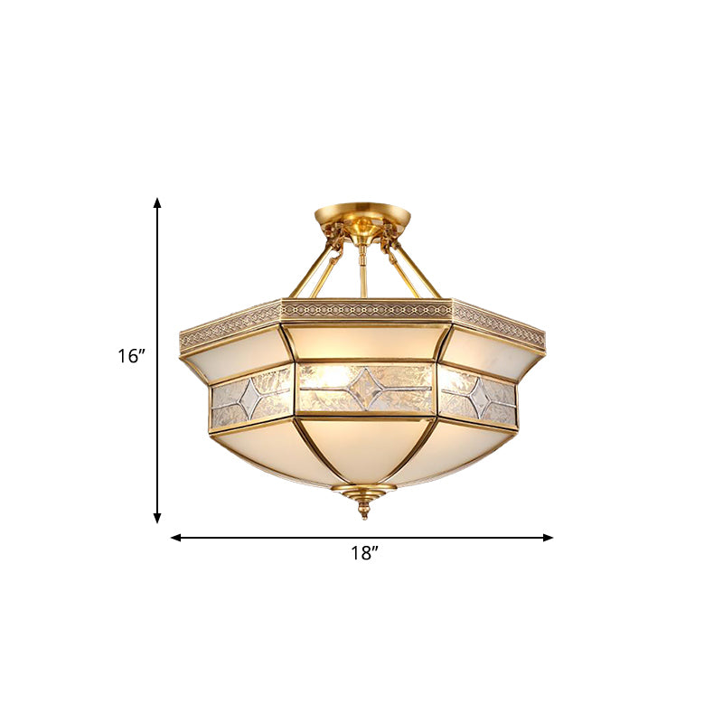 14"/18"/23.5" Wide 3/4/6 Lights Frosted Glass Ceiling Fixture - Rebooters