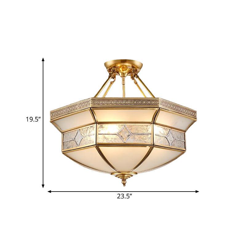 14"/18"/23.5" Wide 3/4/6 Lights Frosted Glass Ceiling Fixture - Rebooters