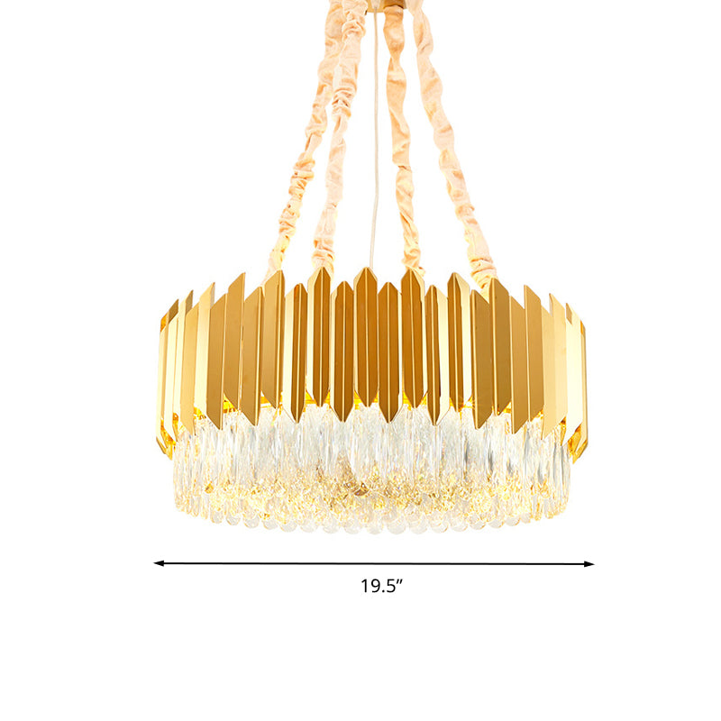 19.5"/23.5" Wide Gold Round Chandelier Lamp Postmodern Ceiling Light - Rebooters