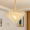 Simple Tapered Hexagon Crystal Hanging Lamp 8 Lights Chandelier - Rebooters
