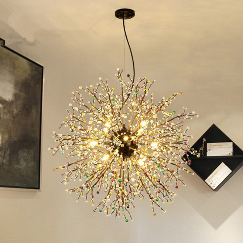 23.5"/31.5" Wide Starburst Chandelier Lighting Modern Crystal Beaded - Rebooters