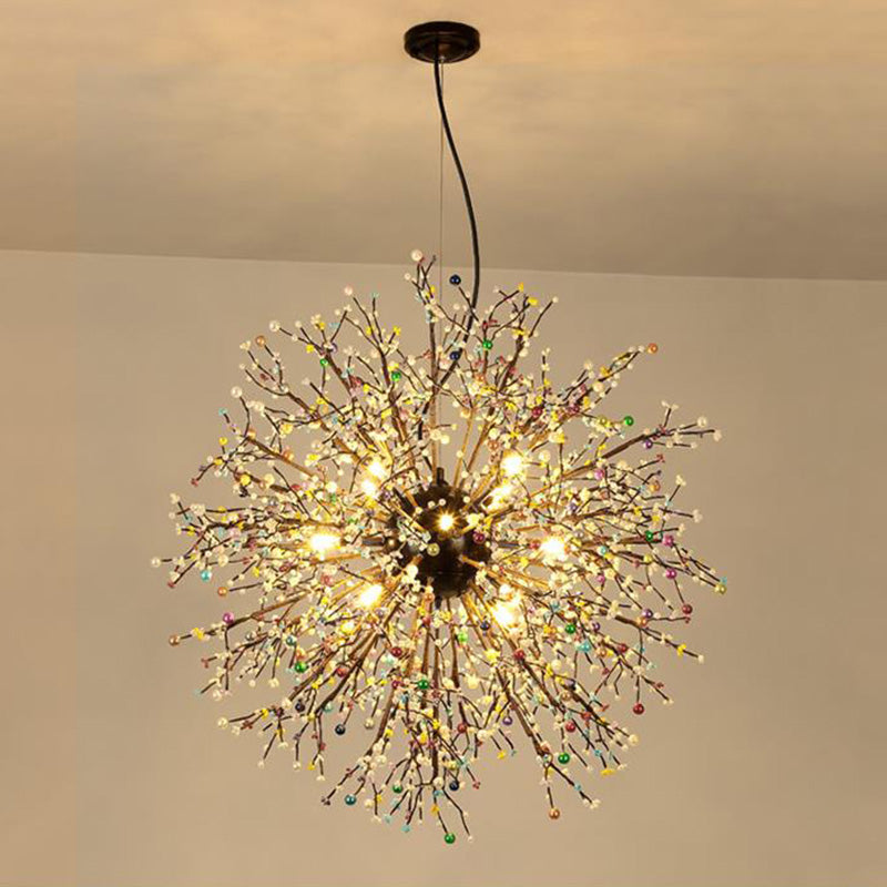 23.5"/31.5" Wide Starburst Chandelier Lighting Modern Crystal Beaded - Rebooters