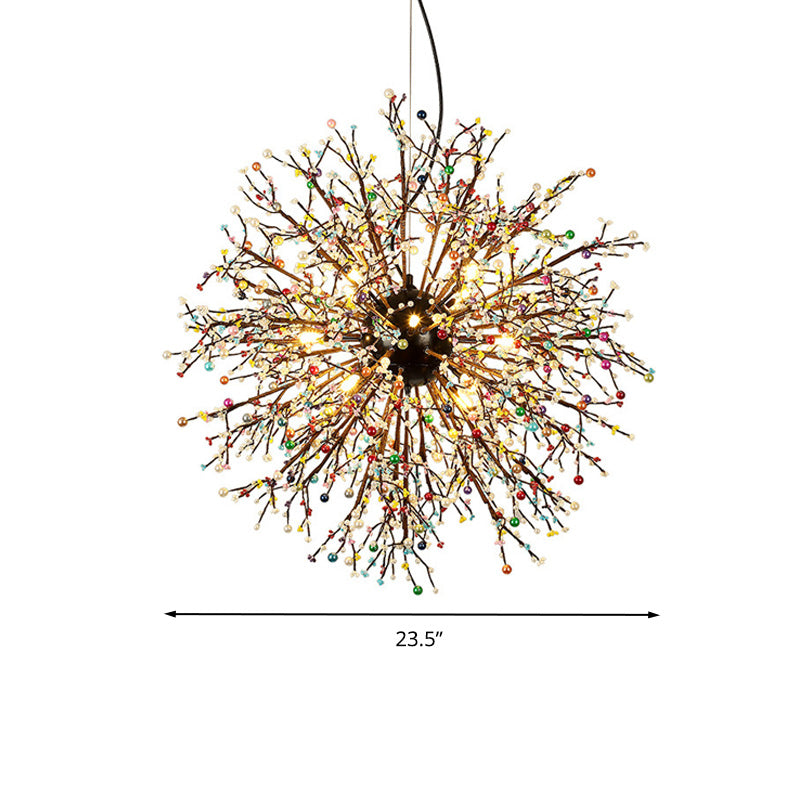 23.5"/31.5" Wide Starburst Chandelier Lighting Modern Crystal Beaded - Rebooters