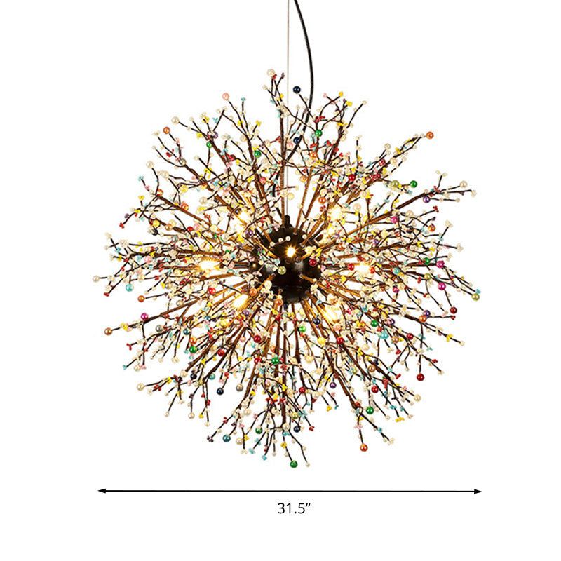 23.5"/31.5" Wide Starburst Chandelier Lighting Modern Crystal Beaded - Rebooters