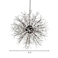 23.5"/31.5" Wide Starburst Chandelier Lighting Modern Crystal Beaded - Rebooters