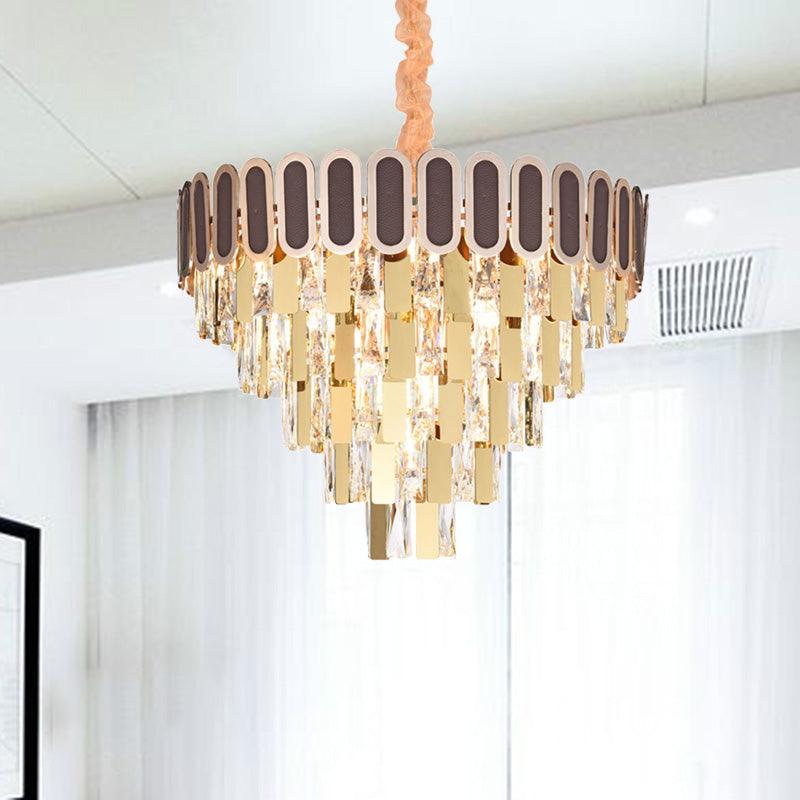 9/16 Lights Dining Room Chandelier Contemporary Gold Light Kit - Rebooters