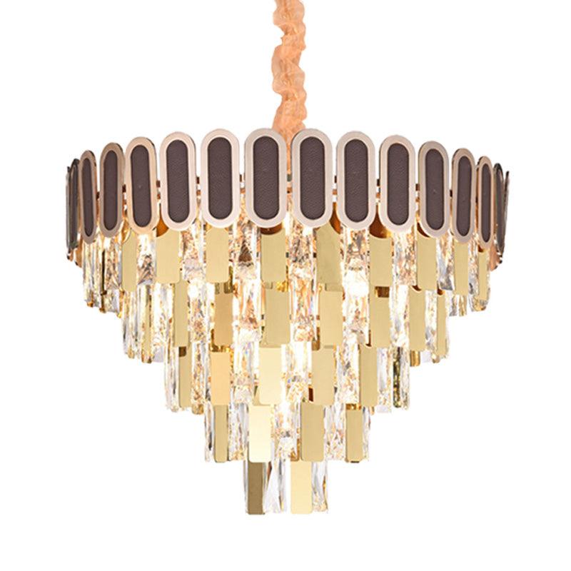 9/16 Lights Dining Room Chandelier Contemporary Gold Light Kit - Rebooters