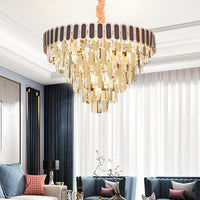 9/16 Lights Dining Room Chandelier Contemporary Gold Light Kit - Rebooters