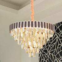 9/16 Lights Dining Room Chandelier Contemporary Gold Light Kit - Rebooters