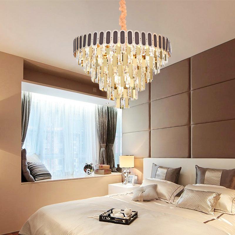 9/16 Lights Dining Room Chandelier Contemporary Gold Light Kit - Rebooters