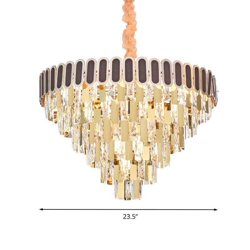 9/16 Lights Dining Room Chandelier Contemporary Gold Light Kit - Rebooters