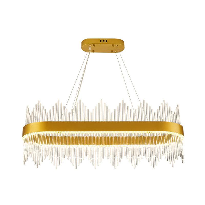 Modern Geometric Chandelier Crystal LED Pendant Lighting Gold - Rebooters