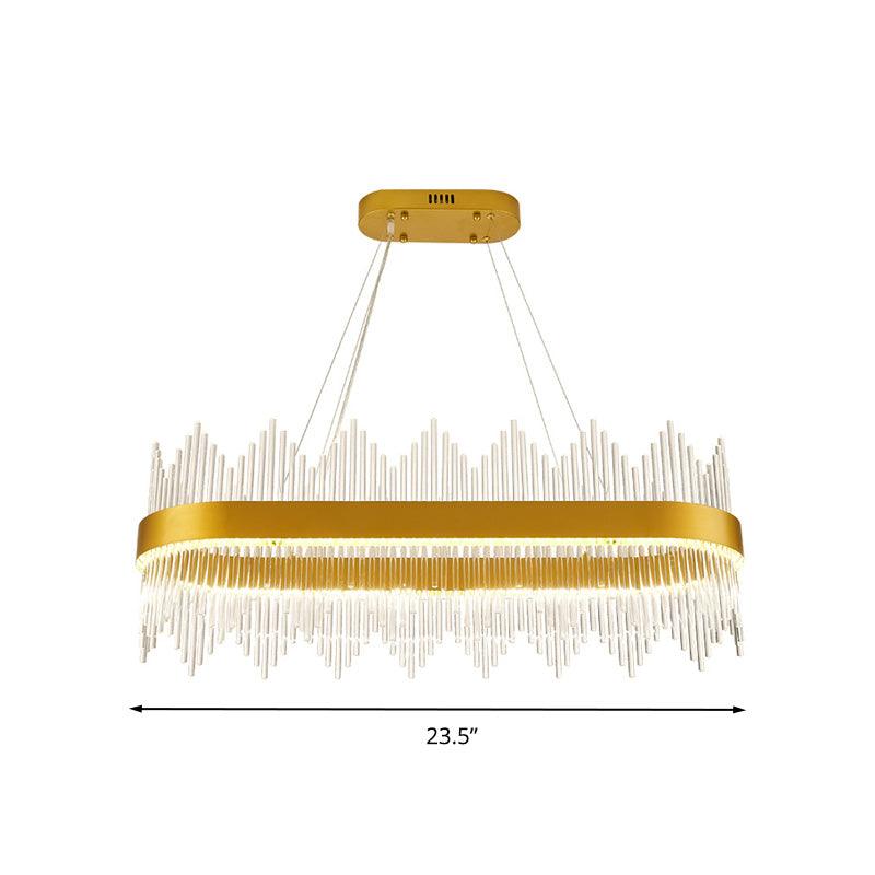 Modern Geometric Chandelier Crystal LED Pendant Lighting Gold - Rebooters