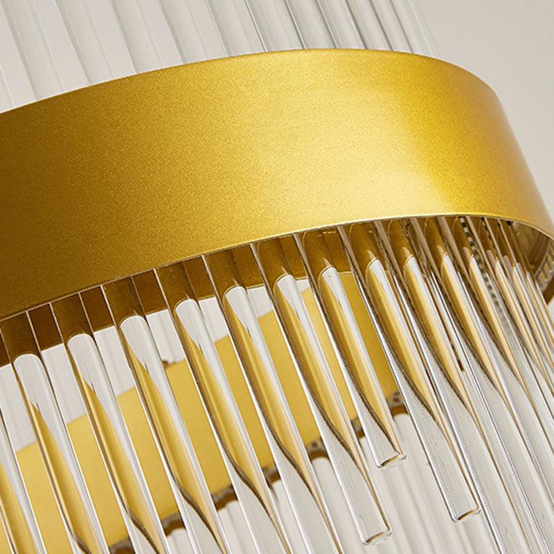 Modern Geometric Chandelier Crystal LED Pendant Lighting Gold - Rebooters