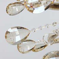 Bell Living Room Chandelier Lamp Traditional Crystal Drop 8 Lights Chrome - Rebooters