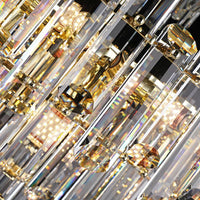 3 Tiers Beveled Crystal Chandelier Light Fixture 8/12 Lights - Rebooters