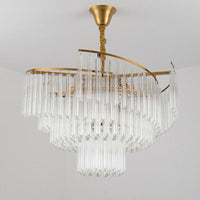 8-Bulb Living Room Chandelier Lighting Gold LED Pendant - Rebooters