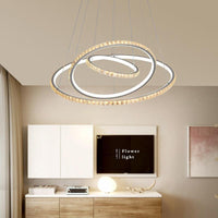 3-Tier Chandelier Light Fixture Modern Crystal LED Gold Ceiling Pendant Light - Rebooters