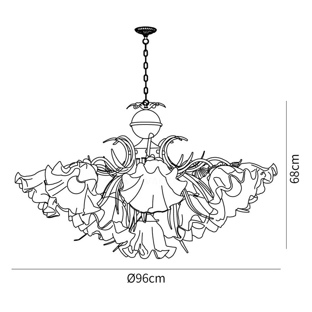 Vintage Bell Orchid Living Room Chandelier Design Light | Rebooters - Rebooters