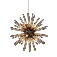 9-Bulb Living Room Chandelier Lighting Modern Brass Pendant - Rebooters