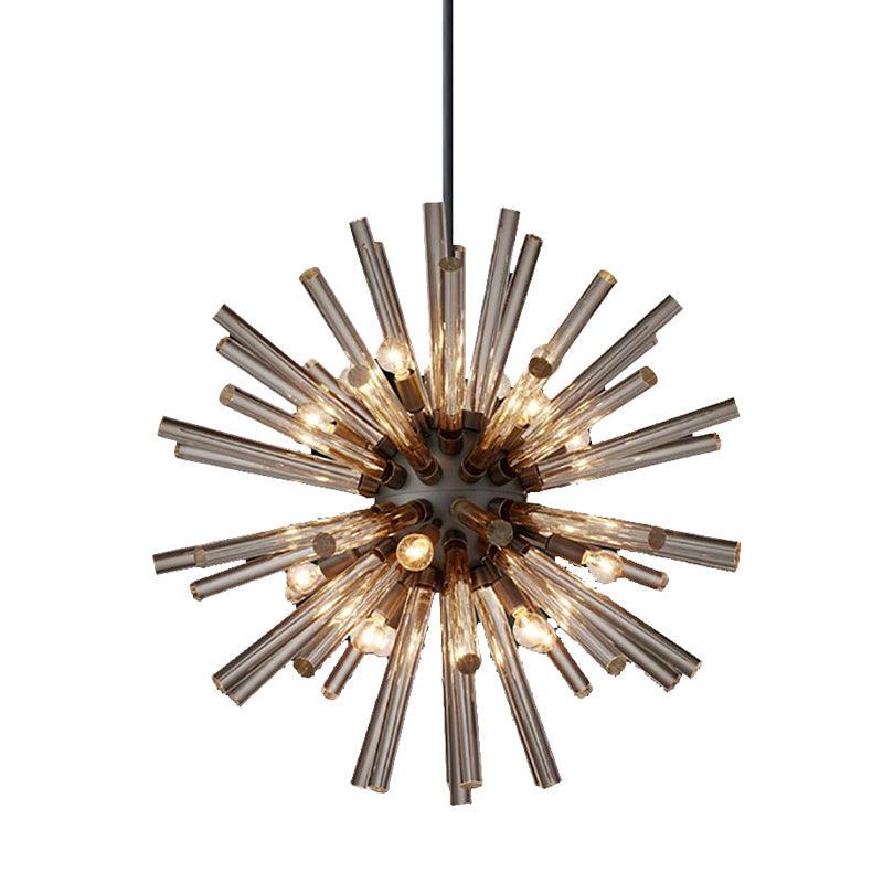 9-Bulb Living Room Chandelier Lighting Modern Brass Pendant - Rebooters