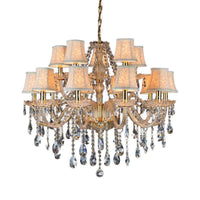 Armed Clear K9 Crystal Pendant Chandelier Rustic Beige Light - Rebooters