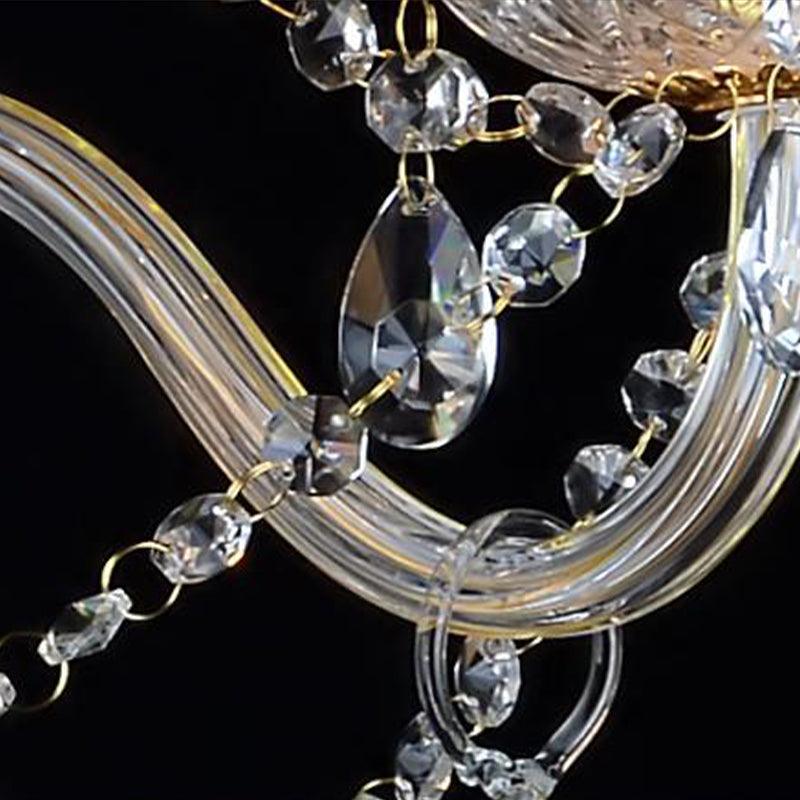 Armed Clear K9 Crystal Pendant Chandelier Rustic Beige Light - Rebooters