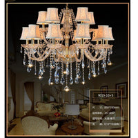 Armed Clear K9 Crystal Pendant Chandelier Rustic Beige Light - Rebooters