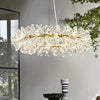 18 Heads Pendant Light Kit Simple Style Ring Clear Faceted Crystal Chandelier - Rebooters